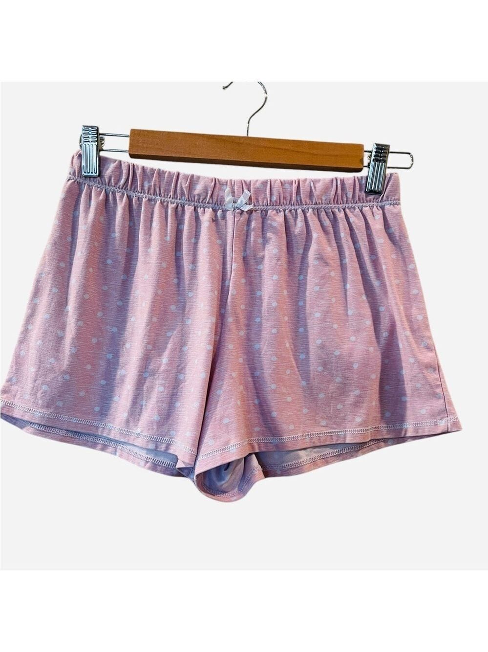 Jaclyn Intimates Women’s Pajama Sleep Polka Dots Pink Lounge Shorts Soft Small